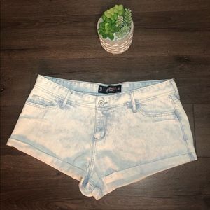 Hollister Acid Wash Low Rise Short Shorts